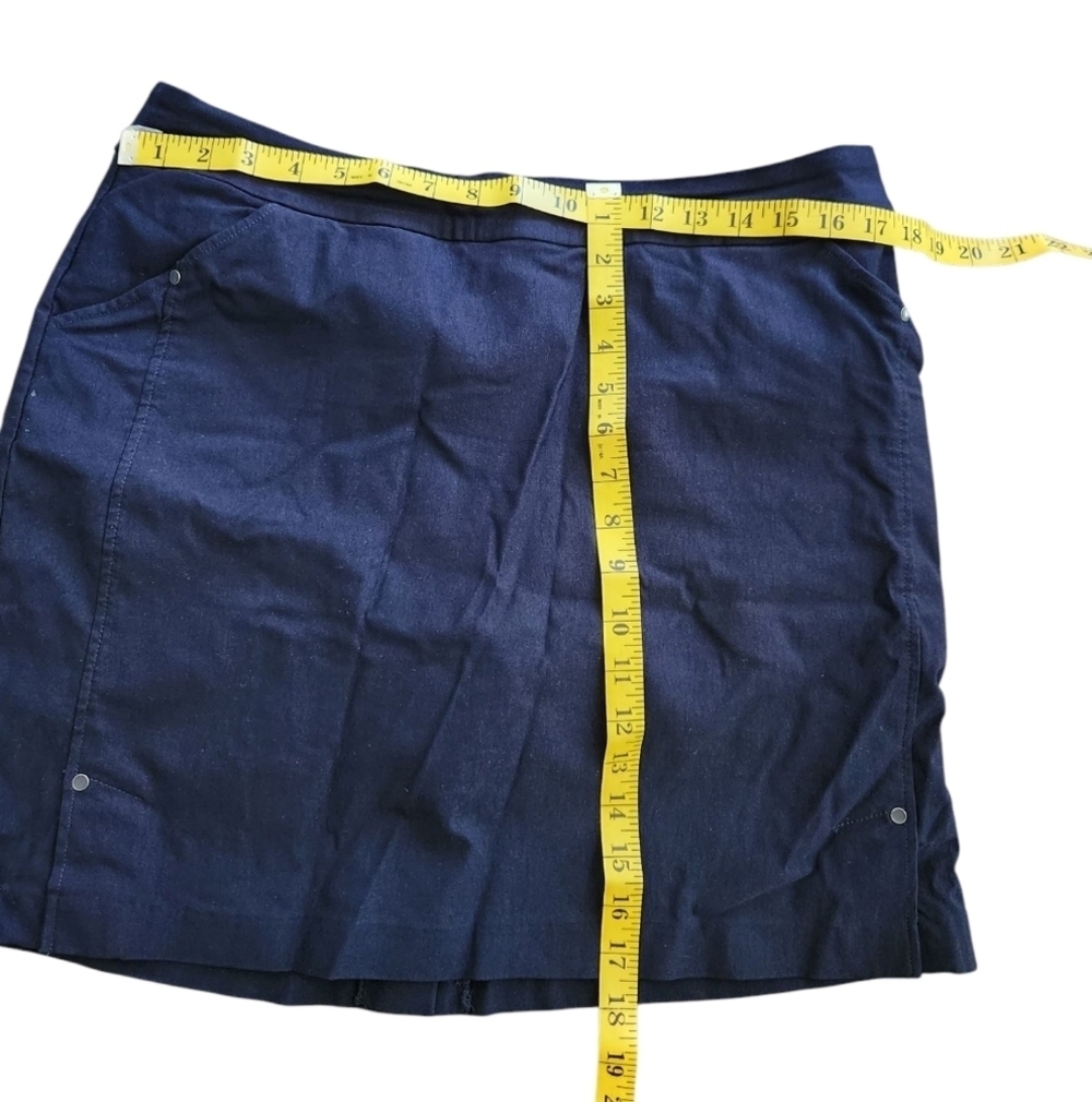 Coconut Row Quick Dry Navy Mini Skirt 12 - Picture 3 of 5